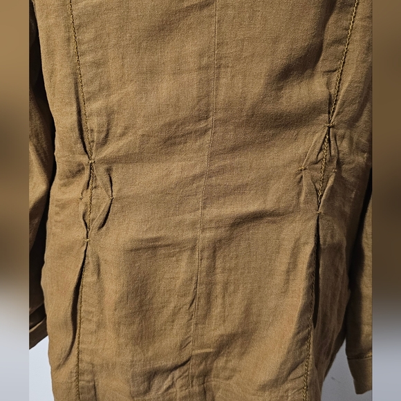 J. Jill | Classic Brown Linen Blazer - Picture 10 of 15